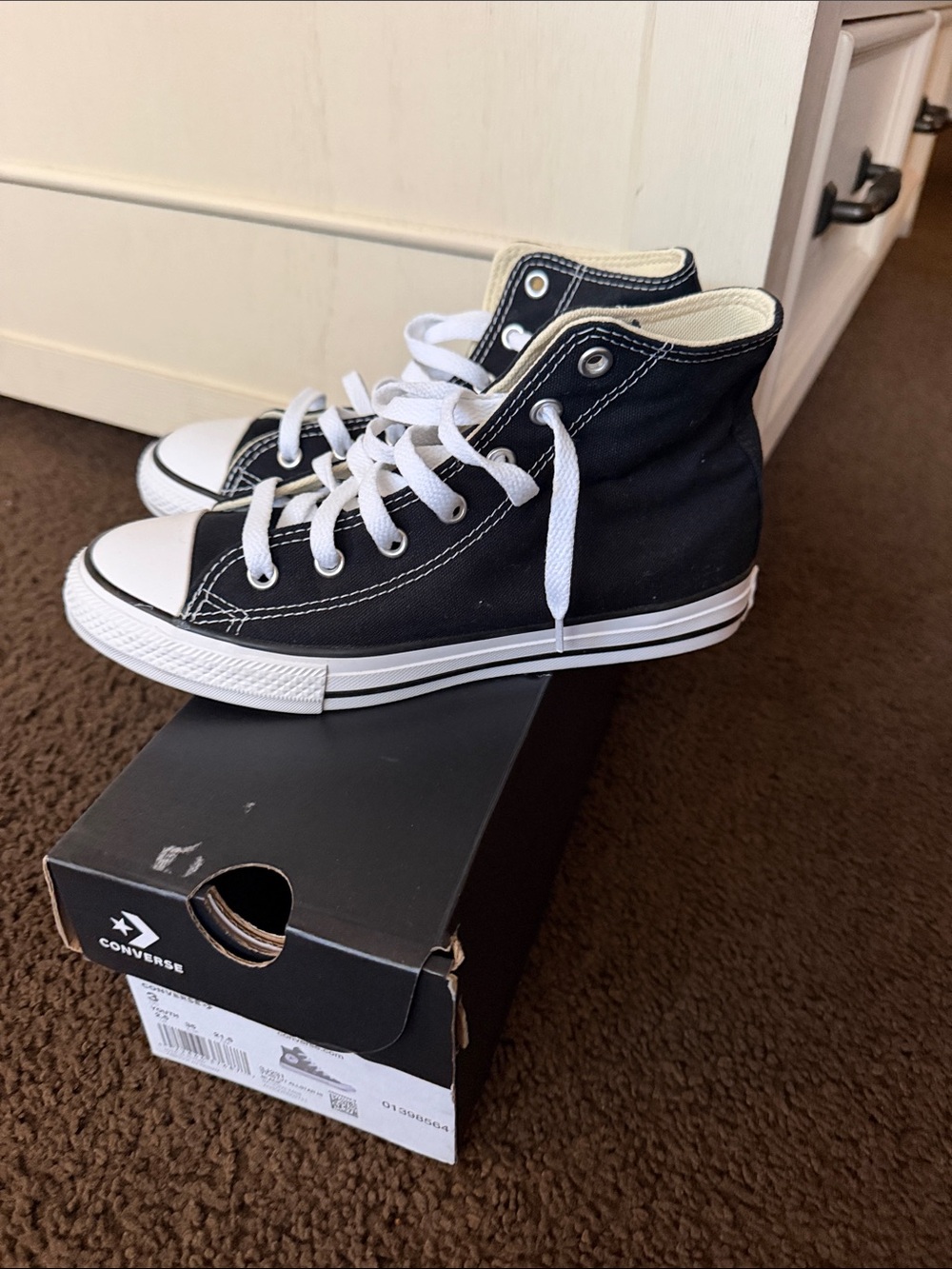 Converse Black & White Kids High Top Sneakers